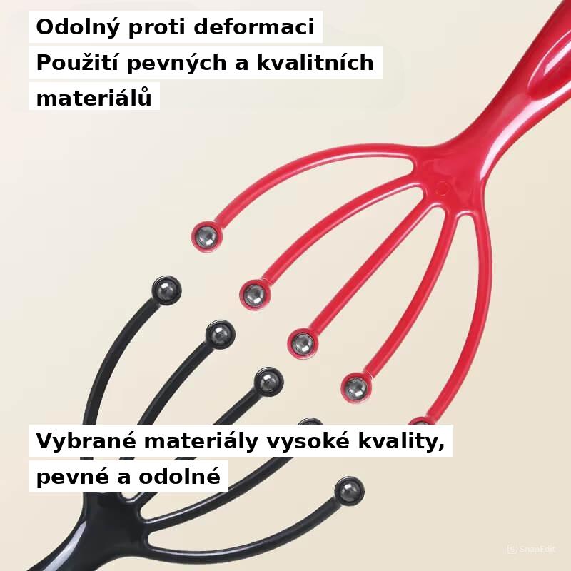 Pomůcka pro masáž hlavy hrábě